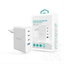 Devia Extreme Speed Series RCE-10001 hálózati adapter (USB-A + 3x USB-C, PD, 100W, GaN, fehér)