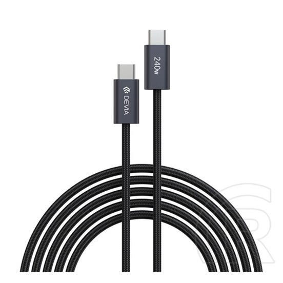 Devia Extreme adat-és töltőkábel (C dugó / C dugó, 2 m, 240W, fekete)