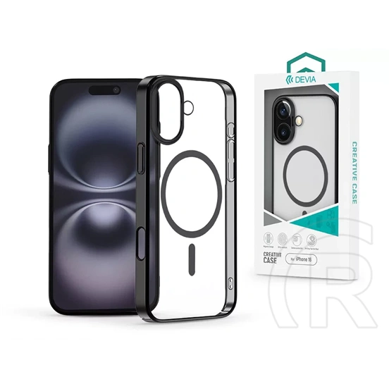 Devia Glimmer Magnetic Series tok (Apple iPhone 16, fekete)
