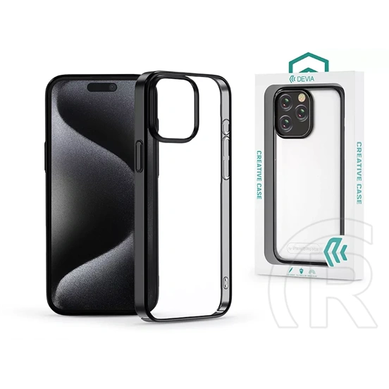 Devia Glimmer Series tok (Apple iPhone 15 Pro Max, fekete)