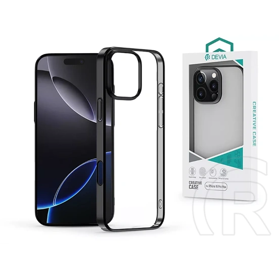 Devia Glimmer Series tok (Apple iPhone 16 Pro Max, fekete)
