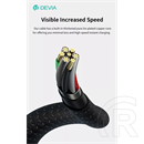 Devia Gracious v2 adat- és töltőkábel (USB / Lightning dugó, 12W, 1 m, fekete)