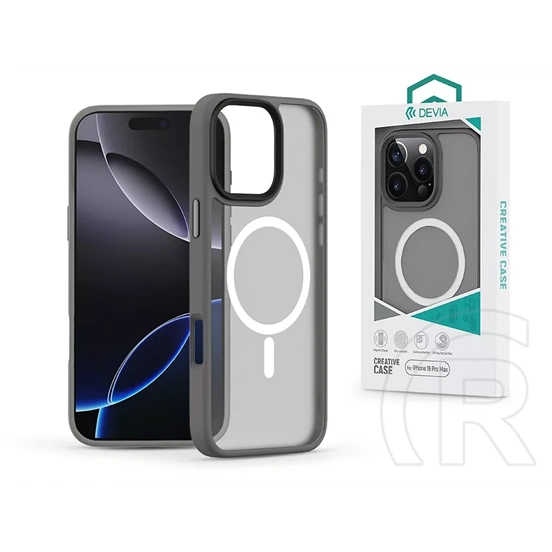 Devia Pino Series Magnetic ütésálló tok (Apple iPhone 16 Pro Max, szürke)