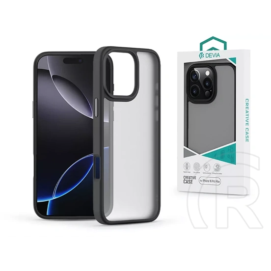 Devia Pino Series ütésálló tok (Apple iPhone 16 Pro Max, fekete)