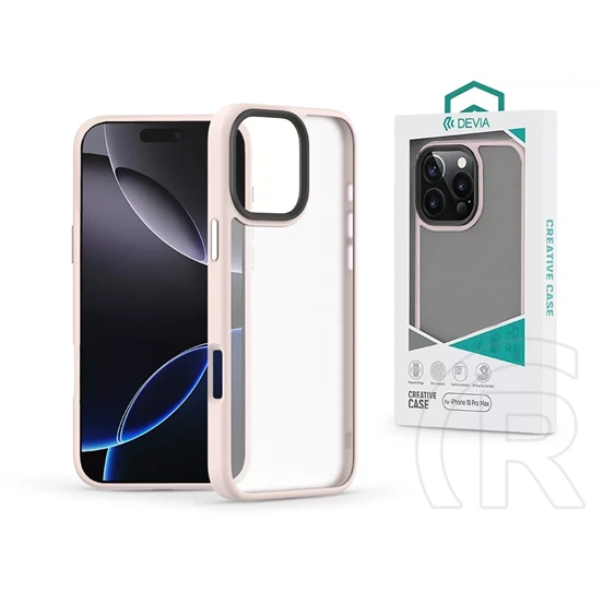 Devia Pino Series ütésálló tok (Apple iPhone 16 Pro Max, pink)