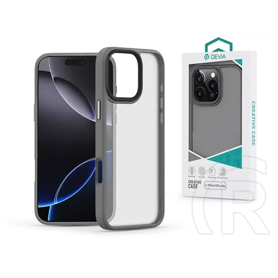 Devia Pino Series ütésálló tok (Apple iPhone 16 Pro Max, szürke)