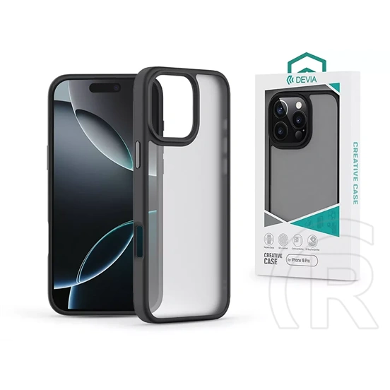 Devia Pino Series ütésálló tok (Apple iPhone 16 Pro, fekete)