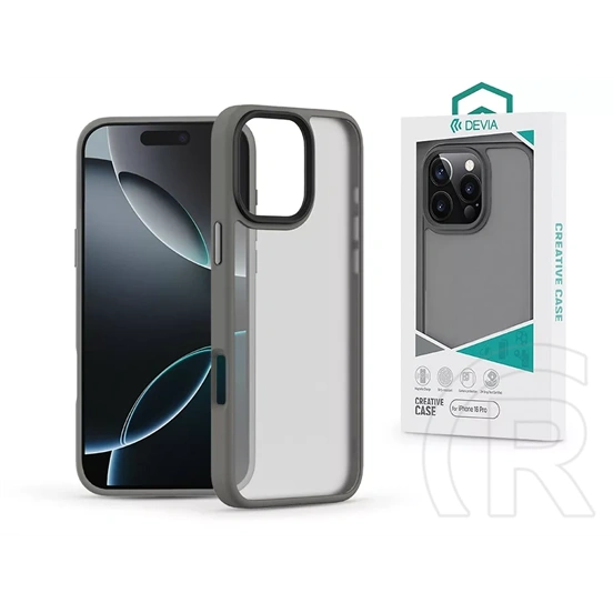Devia Pino Series ütésálló tok (Apple iPhone 16 Pro, szürke)