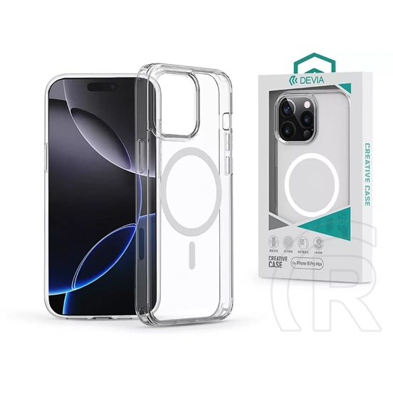 Devia Pure Clear Magnetic Shockproof szilikon tok (Apple iPhone 16 Pro Max, átlátszó)