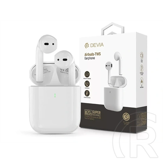 Devia ST399114 bluetooth fejhallgató sztereó (v5.3, TWS, mikrofon, vezeték nélküli töltés, USB-C, fülbe helyezést érzéke
