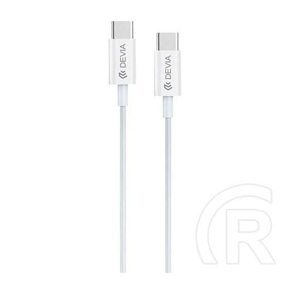 Devia Smart USB adat- és töltőkábel (C dugó / C dugó, 1 m, fehér)