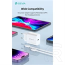 Devia Smart Series 30W GaN hálózati adapter (Type-C csatlakozó, Type-C és Lightning kábel 1 m, PD, QC, PPS támogatás, fe