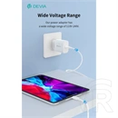 Devia Smart Series 30W GaN hálózati adapter (Type-C csatlakozó, Type-C és Lightning kábel 1 m, PD, QC, PPS támogatás, fe