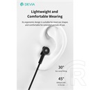 Devia Smart Series M1 Metal in-ear fülhallgató USB-C (mikrofon, 10 mm hangszóró, 120 cm kábel, fekete)