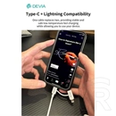 Devia Smart Series adat- és töltőkábel (C dugó / Lightning, C dugó / C dugó, 60 W + 27 W, PD, 1,2 m, fehér)