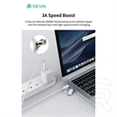 Devia Smart Series adat- és töltőkábel (C dugó / Lightning, C dugó / C dugó, 60 W + 27 W, PD, 1,2 m, fehér)