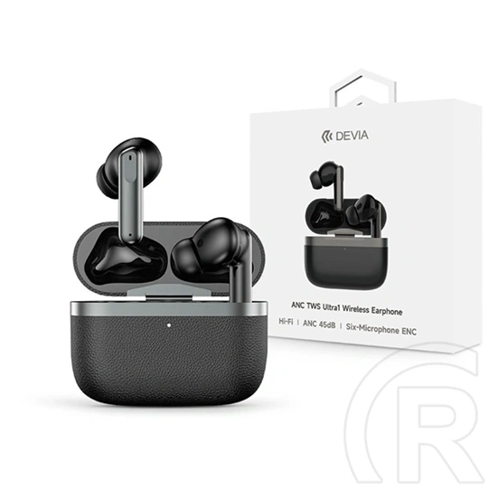 Devia TWS Ultra1 bluetooth fejhallgató sztereó (v5.4, ANC, mikrofon, vezeték nélküli töltés, 32 óra lejátszás, Type-C, f