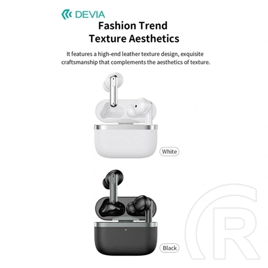 Devia TWS Ultra1 bluetooth fejhallgató sztereó (v5.4, ANC, mikrofon, vezeték nélküli töltés, 32 óra lejátszás, Type-C, f