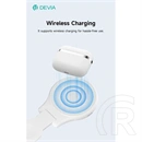 Devia TWS Ultra1 bluetooth fejhallgató sztereó (v5.4, ANC, mikrofon, vezeték nélküli töltés, 32 óra lejátszás, Type-C, f