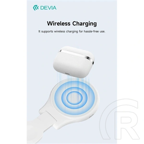 Devia TWS Ultra1 bluetooth fejhallgató sztereó (v5.4, ANC, mikrofon, vezeték nélküli töltés, 32 óra lejátszás, Type-C, f