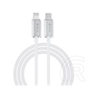 Devia adatkábel (type-c - lightning, 27w, 3a, 150cm, cipőfűző) fehér