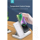 Devia asztali töltő 3in1 (15W, Qi, vezeték nélküli, mobiltelefon töltő, Apple watch töltő, AirPods töltő, 1m kábel, fehé