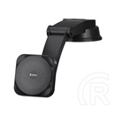 Devia autós tartó (műszerfalra, szélvédőre, tapadókorongos, 15w, wireless, gyorstöltő, állítható, 360°, mágneses) fekete