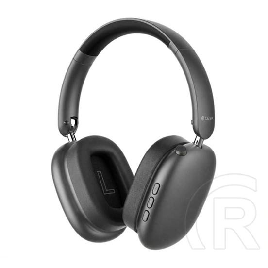 Devia earbass pro2 bluetooth fejhallgató sztereo (v5.2, aktív zajszűrő, összehajtható, 3.5mm jack aljzat) sötétszürke