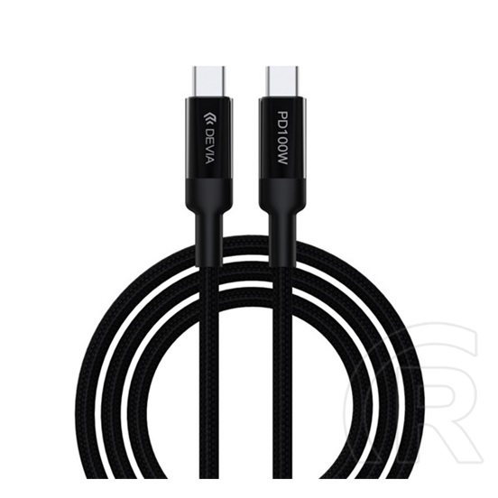 Devia Extreme USB adat- és töltőkábel (C dugó / C dugó, 100W, 1,5 m, fehér)