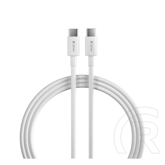 Devia extreme hálózati töltő usb+ 2 type-c aljzat (65w, gan, pd gyorstöltő + type-c kábel) fehér