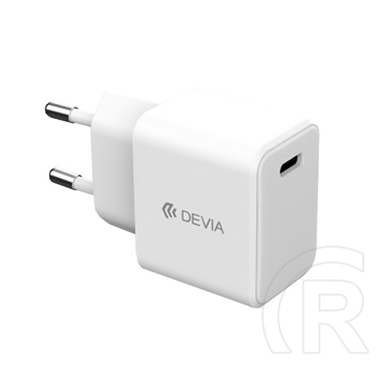 Devia grs hálózati töltő type-c aljzat (30w, gan, pd gyorstöltő) fehér