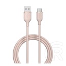Devia jelly adatkábel (usb - type-c, 2.4a, gyorstöltő, 120cm) rózsaszín