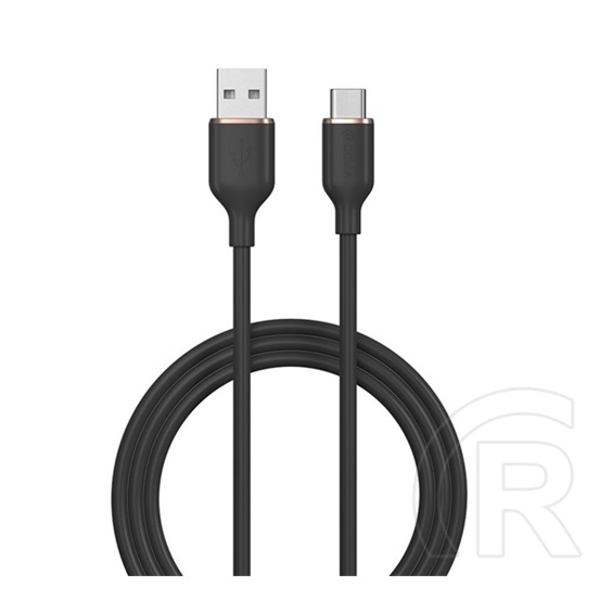 Devia jelly adatkábel (usb -type-c, 2.4a, gyorstöltő, 120cm) fekete