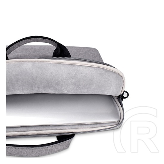 Devia justyle kézitáska álló laptop/notebook/tablet (univerzális, textil, kézpánt, 13-14.2" méret) sötétszürke