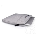 Devia justyle kézitáska álló laptop/notebook/tablet (univerzális, textil, kézpánt, 13-14.2" méret) sötétszürke