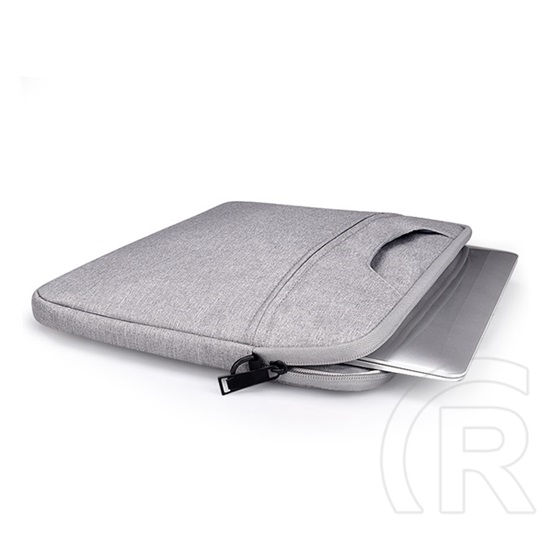 Devia justyle kézitáska álló laptop/notebook/tablet (univerzális, textil, kézpánt, 13-14.2" méret) sötétszürke