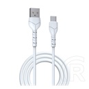 Devia kintone adatkábel (usb - type-c, 10w, gyorstöltő, 100cm, cipőfűző) fehér