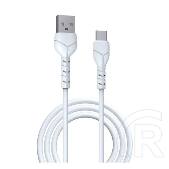 Devia kintone adatkábel (usb - type-c, 10w, gyorstöltő, 100cm, cipőfűző) fehér