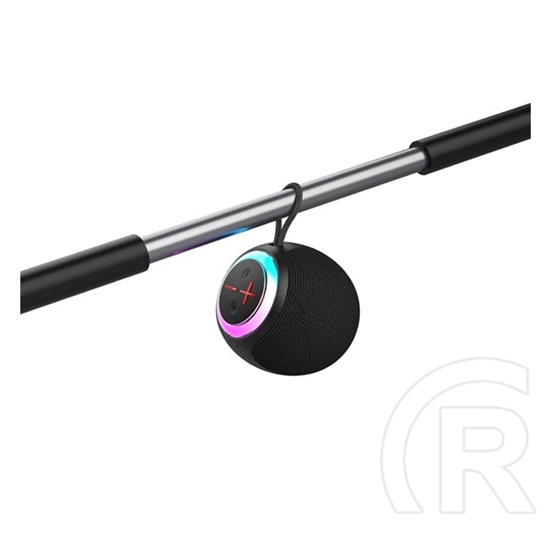 Devia lite1 bluetooth hordozható hangszóró (v5.3, 5w, tf/microsd kártyaolvasó, fm rádió, led világítás) fekete