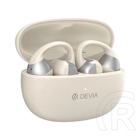 Devia lite4 em426 bluetooth fülhallgató sztereo (v5.3, tws, fülre csíptethető, mikrofon + töltőtok) bézs