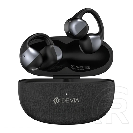 Devia lite4 em426 bluetooth fülhallgató sztereo (v5.3, tws, fülre csíptethető, mikrofon + töltőtok) fekete