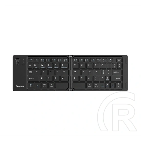 Devia pro1 bluetooth billentyűzet (univerzális, qwerty, angol nyelvű, számbillentyűzet, összehajtható) fekete
