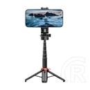Devia pro2 szelfibot (univerzális, 360°, tripod állvány, állítható, bluetooth távkioldó, 64cm, 4.7-6.7" méret) fekete