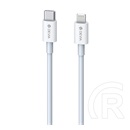 Devia Smart adat- és töltőkábel (USB-C dugó / Lightning 8 pin dugó, 20W, 1 m, fehér)