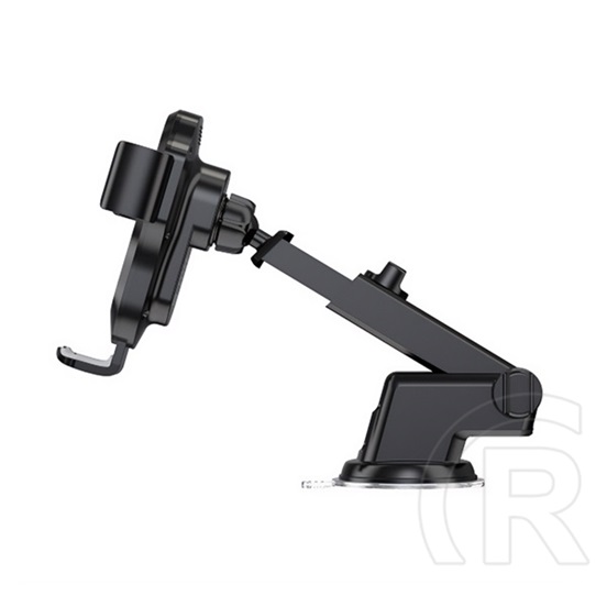 Devia smart autós tartó (műszerfalra, szélvédőre, tapadókorongos, 15w, wireless, 360°, 4.7-6.9" méret) fekete