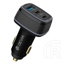 Devia smart autós töltő usb+2 type-c aljzat (5v/3a, 115w, pd gyorstöltő, led fény) fekete