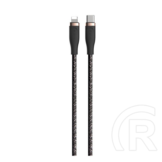 Devia star adatkábel (type-c - lightning, 27w, 150cm, cipőfűző) fekete