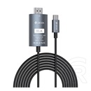 Devia storm adatkábel (type-c - hdmi, 4k 60hz, gyorstöltő, 200cm) fekete