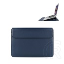 Devia tok fekvő, bőr hatású laptop/notebook/tablet (univerzális, asztali tartó, ultravékony, 16" méret) sötétkék