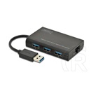 Digitus 3 port USB 3.0 HUB és gigabit Ethernet hálózati kártya